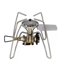 Réchaud à gaz de camping ultraléger Spider, brûleur divisé, cuisson monobloc