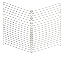 20 ressorts d'éclairage encastrés, clips de torsion en acier inoxydable, 8,25 pouces