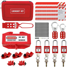 35-teiliges LotoKit, tragbares Lockout-Tagout-Elektrokit für Industriegeräte, professionelles Vorhängeschloss