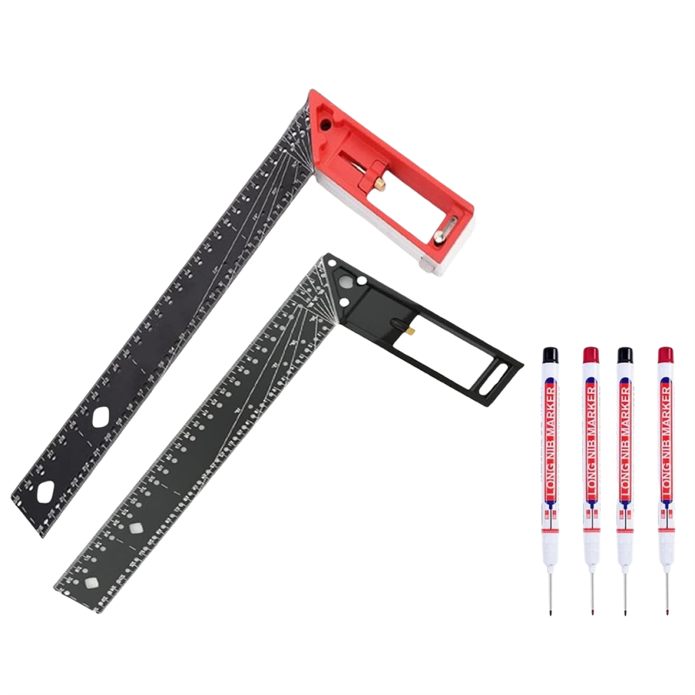 12 Inch Timmermanswinkelhaak, Houtbewerkingsliniaal, T-Gereedschap, Rechte L-Liniaal B-image