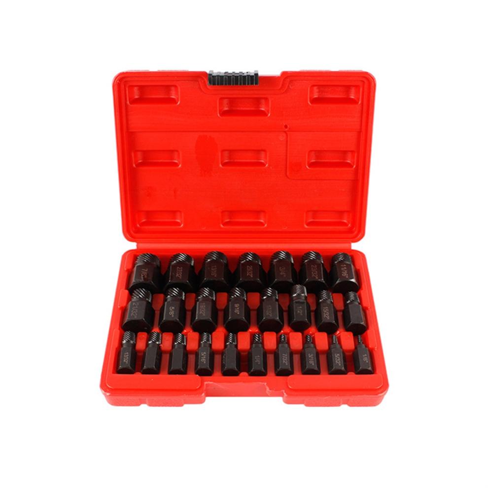 25 Pezzi Estrattori Per Viti Con Gambo Esagonale, Strumento Di Rimozione Imperiale Per Viti Danneggiate, Estrattore Per Bulloni, Nero