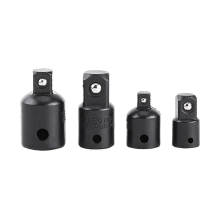 4 stuks aandrijfdoppenadapter, converter, reductiemiddel, luchtslagsleutels, elektrische sleutel, handgereedschap, zwart