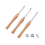 Wood Lathe Chisel Set 3 Pieces Turning Tools Include Square, Round, Diamond Carbide Blades for 1