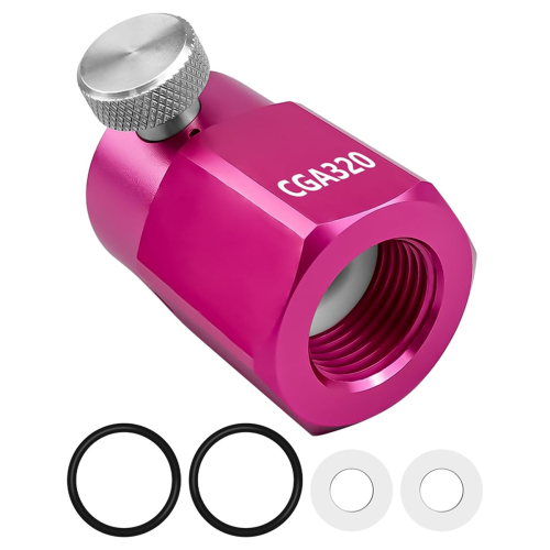Replacement Adapter Quick Connect Pink, Tank Connector Kit for Standard Large CGA320