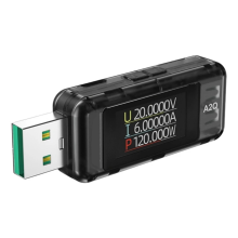 Neu A2Q USB und Strom Meter Tester Schnelle Lade 8A 120W Power mit Beschleunigung