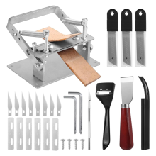 Handmatige lederscheiderset, schillen met scheider, handschiller, spatel, snijmes