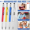 Men'S Tool Pen 6 in 1 Screwdriver Bulk Multi-Function with Refill Ruler Level Ballpoint 6