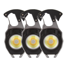Mini torcia elettrica, confezione da 3, torcia portachiavi ricaricabile, leggera, tascabile portatile