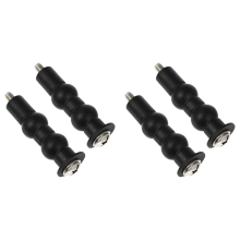4-Pack Toilet Screws Fixing Bolts Seat Bolt Caps Suitable for Top Mount Black