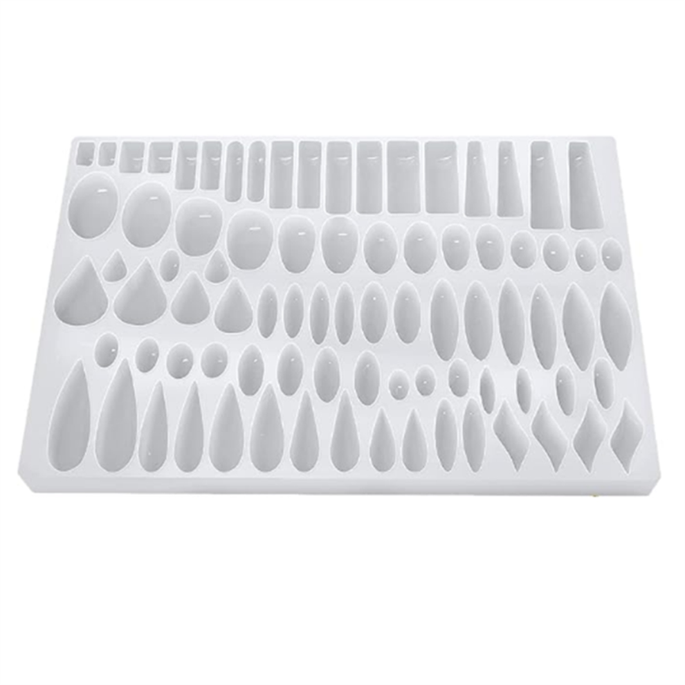 Stampo In Silicone Per Orecchini A Bottone Con 41 Forme Accoppiate, Stampo In Resina Uv Rettangolare A Forma Di Goccia, Creazione Di Gioielli Cabochon