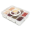 Snacktablett mit Deckel und Griff für tragbare Platten, Obstplatten, durchsichtige Behälter, ideal, 2 Stück 10