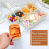 Snacktablett mit Deckel und Griff für tragbare Platten, Obstplatten, durchsichtige Behälter, ideal, 2 Stück 9