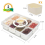 Snacktablett mit Deckel und Griff für tragbare Platten, Obstplatten, durchsichtige Behälter, ideal, 2 Stück 3