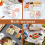 Snacktablett mit Deckel und Griff für tragbare Platten, Obstplatten, durchsichtige Behälter, ideal, 2 Stück 8