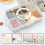 Snacktablett mit Deckel und Griff für tragbare Platten, Obstplatten, durchsichtige Behälter, ideal, 2 Stück 5