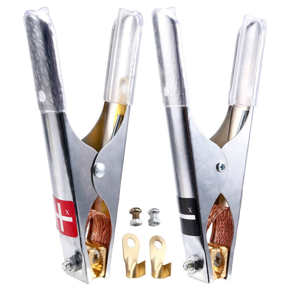 2-Pack Autoklemmen Voor Elektrische Accubrandkabel Van Hoge Kwaliteit Krokodil-image