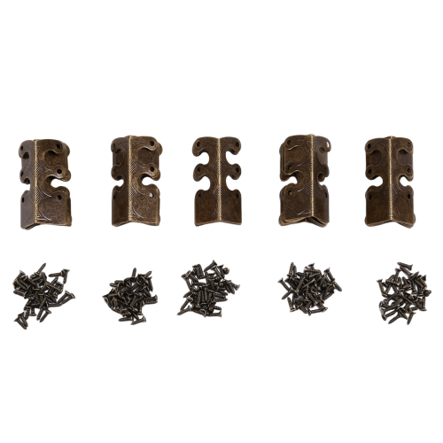 30PCS Corner Protectors, Baseboard Vintage Metal Protector Bronze 2