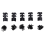 30PCS Corner Protectors, Baseboard Vintage Metal Protector Black 3