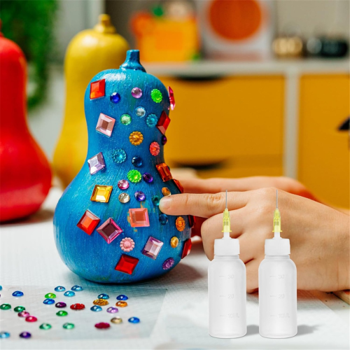 8 Pcs Glue Applicator Bottles,30 Ml Precision Tip Bottles for Applications,Craft Art Project and Paint 2