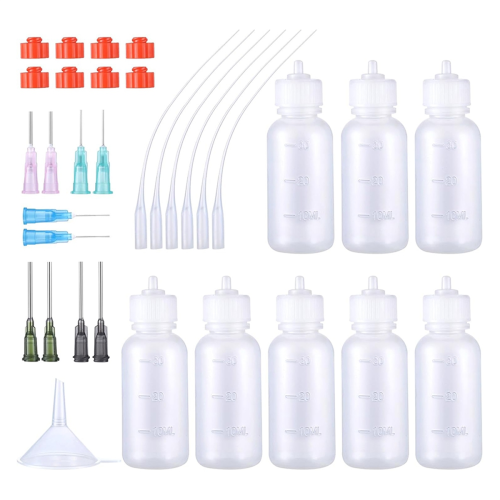 8 Pcs Glue Applicator Bottles,30 Ml Precision Tip Bottles for Applications,Craft Art Project and Paint 1