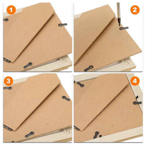Lot de 200 clips de fixation pour cadre photo avec vis 2