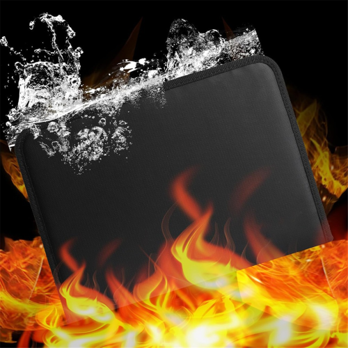 Organizzatore per documenti a fisarmonica, resistente al fuoco, con cerniera e linguetta, per documenti A4, 220F 2