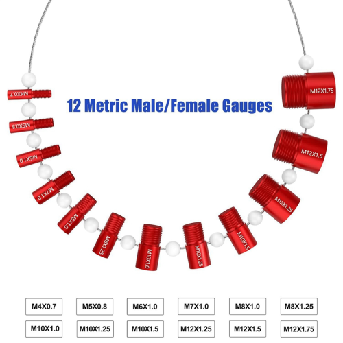 Inspectie Meetinstrument Inch Metrisch Bout Moer Schroefdraadset Meter 2