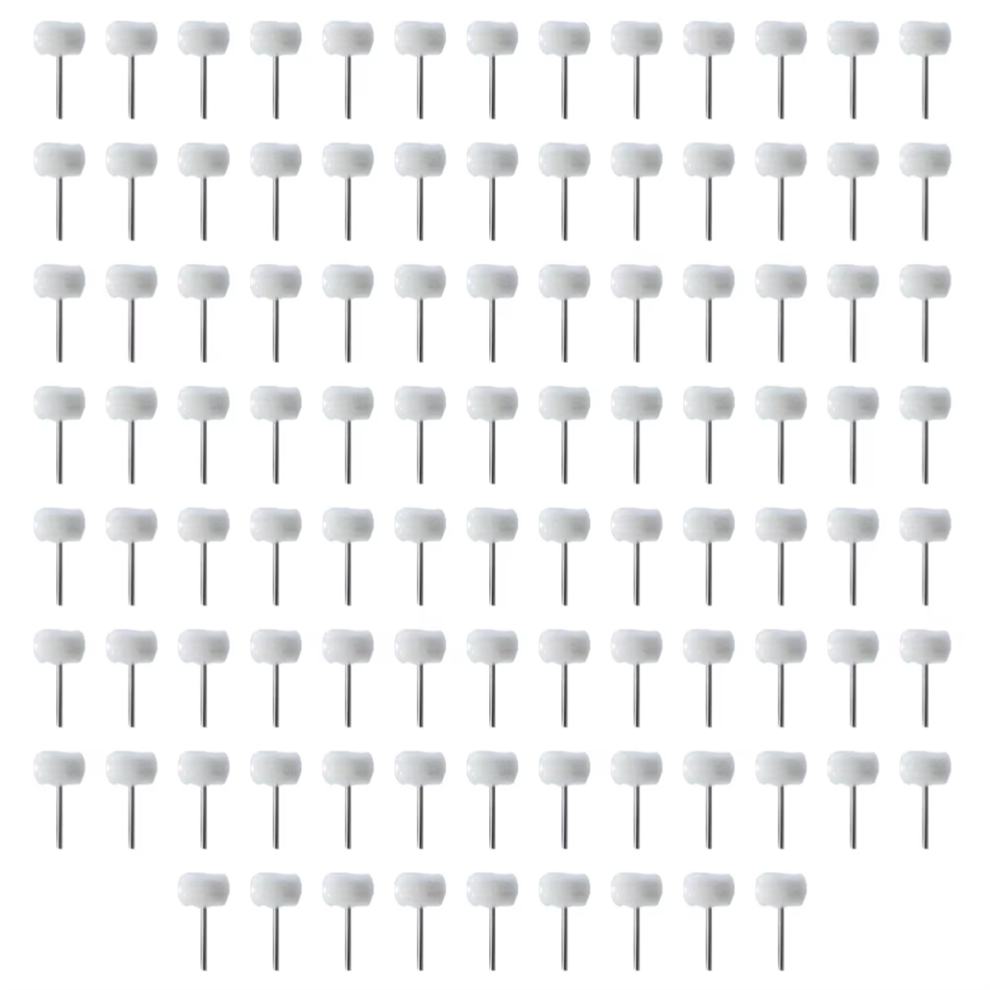 100 Pezzi Mini Mola Lucidante In Lana Con Gambo Da 3 Mm, Spazzola Lucidante, Utensili Abrasivi Rotanti Per Smerigliatura Manuale