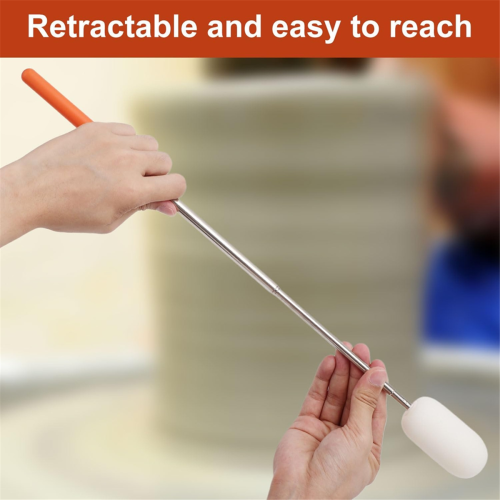 2pcs Telescoping Stick for Pottery, Retractable Ceramic Mud Tools Clay on A with Handle 2
