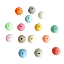 200 Stück 14 mm Acrylperlen, rund, pastellfarben, bonbonfarben, mattiert, Abstandshalter zur Herstellung von Ohrringen, Armbändern und Halsketten