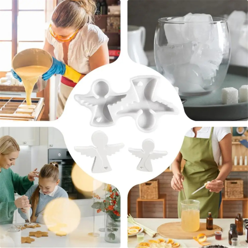 Angel Candle Molds Silicone Reusable 3D Soft Easy Release for Coffee Table 2
