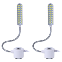 30 LED naaimachinelamp met magnetische voet en flexibele zwanenhals, draagbaar werk 2-pack EU-stekker