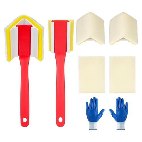 Corner Paint Repair Tool 2pcs 1pcs Double Layer Gloves for Corners, Dark 1