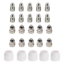 25 STÜCKE P80 Plasma-Verbrauchsmaterialien, Schneidbrenner-Kits Elektrodenspitzen Tassen