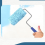 12pcs Paint Roller Frame for Home Wall Ceiling Small Area Edges and Corners, Blue 7