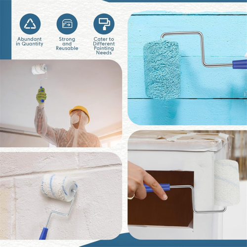 12pcs Paint Roller Frame for Home Wall Ceiling Small Area Edges and Corners, Blue 2