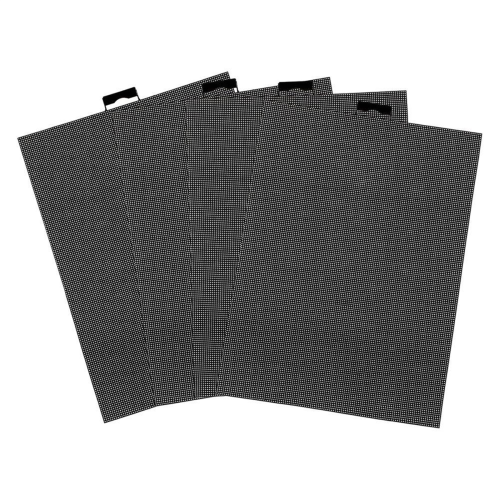 4pcs Plastic Mesh Canvas 14 CT Black Sheets Screen for Embroidery, Crafts DIY 1