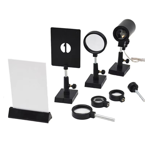 Optical Experiment Set Plano Convex Lenses Double Lens Candle Holders 1 Screen Light Concave 1