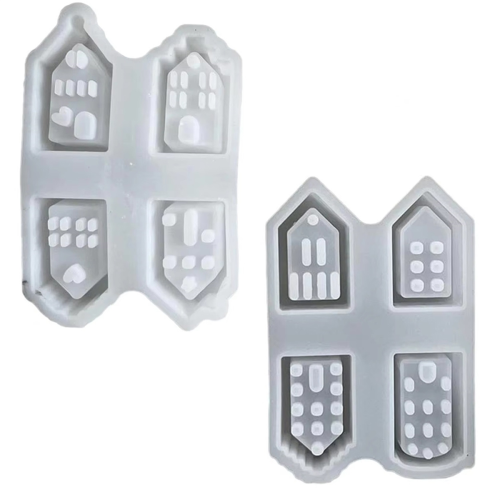 Silicone House Mold Holiday Celebration Molds for Candle Making Plaster Casting