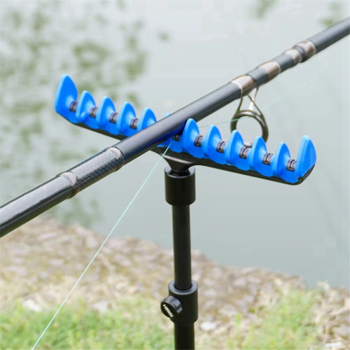 Supporto per canna da pesca a 11 fori con clip per testa per accessori AC404 Blu B 2