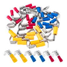 75-teiliges halbisoliertes Piggyback-Flachstecker-Sortiment, Schnelltrenn-Sortiment, weiblich/männlich, 22–10 AWG