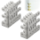 10PC Skiffers Baseboard Corner Protectors,Solid Brass Skirting Board Protectors,Baseboard Protectors Silver 3