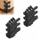 10PC Skiffers Baseboard Corner Protectors,Solid Brass Skirting Board Protectors,Baseboard Protectors Black 3
