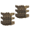 10PC Skiffers Baseboard Corner Protectors,Solid Brass Skirting Board Protectors,Baseboard Protectors Bronze 2