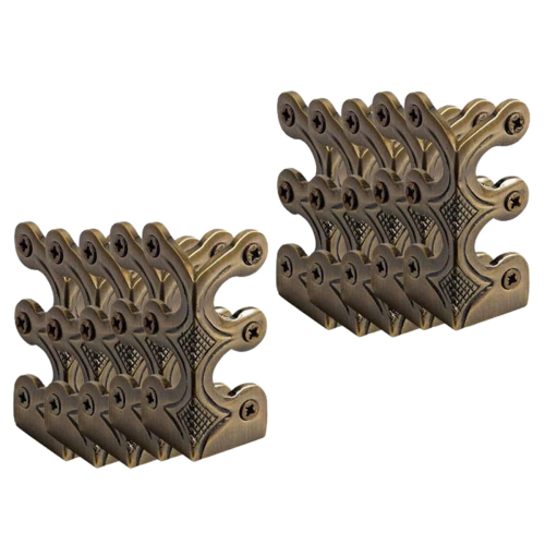 10PC Skiffers Baseboard Corner Protectors,Solid Brass Skirting Board Protectors,Baseboard Protectors Bronze 1