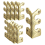 10PC Skiffers Baseboard Corner Protectors,Solid Brass Skirting Board Protectors,Baseboard Protectors Gold 2
