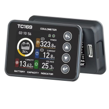 TC169 Hochpräzises Coulombmeter DC6-60V Lithiumbatterie-Kapazitätstester Anzeige Farbbildschirm Leistungsmesser Amperemeter