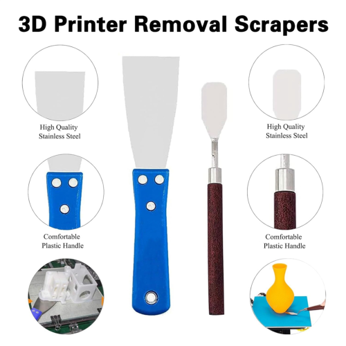 23Pcs 3D Printer Tool Kit,3D Accessories Removal Tools Includes Nozzle Cleaning Kit,Putty Knife Scrapers Brushes 2