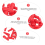 Lot de 100 compte-gouttes en silicone avec ampoule rouge 3