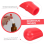 Lot de 100 compte-gouttes en silicone avec ampoule rouge 7